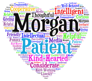 Morgan use word cloud art