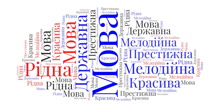 Українська мова word cloud art