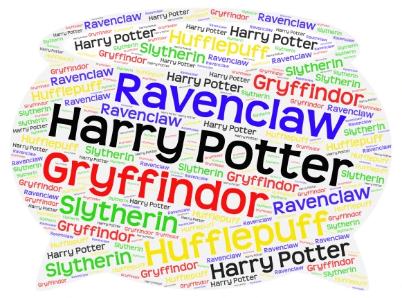 Harry Potter word cloud art