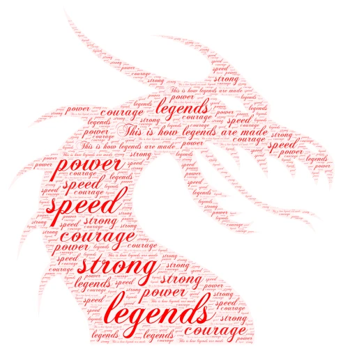  legends word cloud art