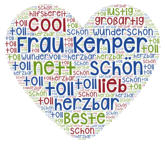 Abschiedsgeschenk word cloud art