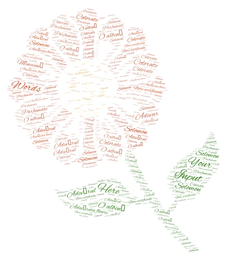 Adevărata floare word cloud art