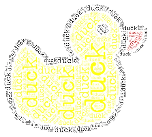 DUCK word cloud art