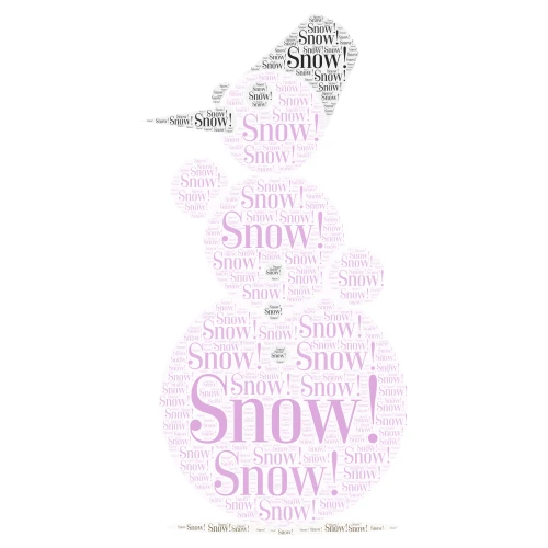 Snow! word cloud art