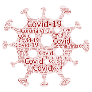 Covid-19 word cloud art