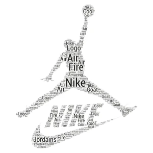Nike |Jordans| word cloud art