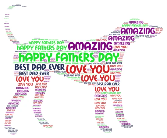 for my dad word cloud art