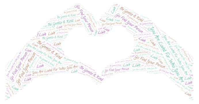 For life word cloud art