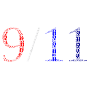Never forget 9/11 word cloud art