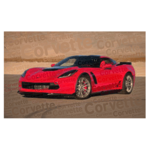 2015 Red Corvette word cloud art