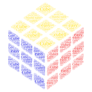 cube word cloud art