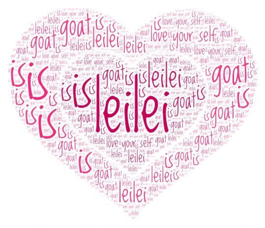 leilei word cloud art