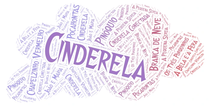 Contos de fadas Giulia 4A word cloud art