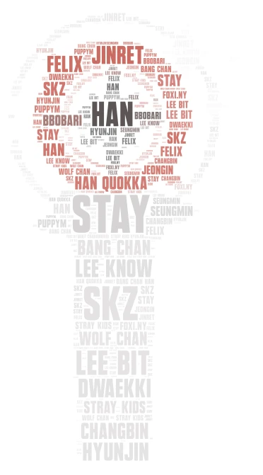 Stray Kids Lightstick ♡ word cloud art