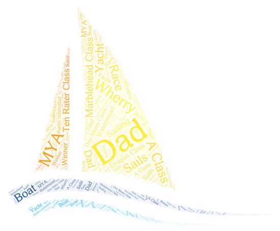 Dad Yacht word cloud art