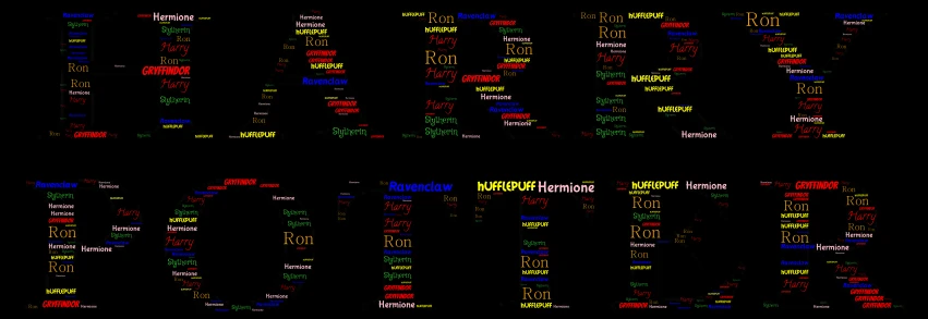 HarryPotter word cloud art