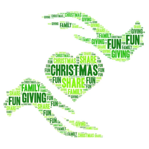 Christmas time🎄 word cloud art