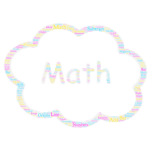 Math 📐 word cloud art