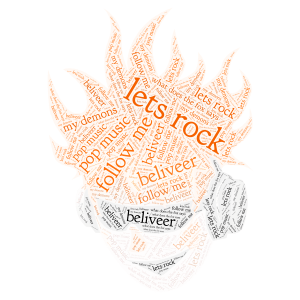 lets rock and roll word cloud art