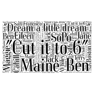 Cut it to 6 word cloud art