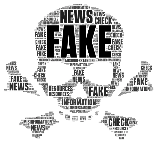 Fake News word cloud art