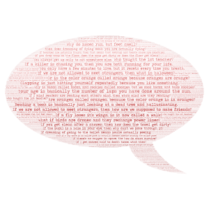 Deep & Trippy Thoughts word cloud art