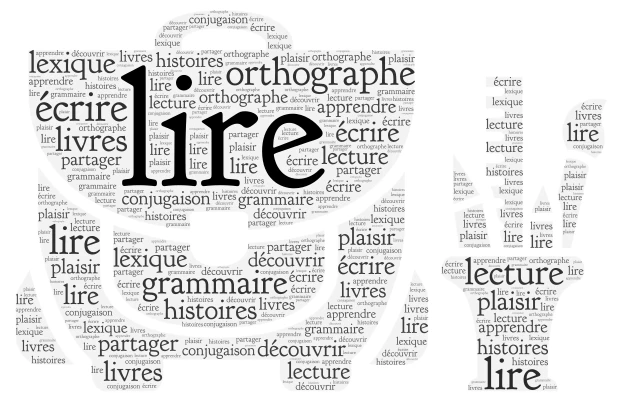 Page de garde français word cloud art