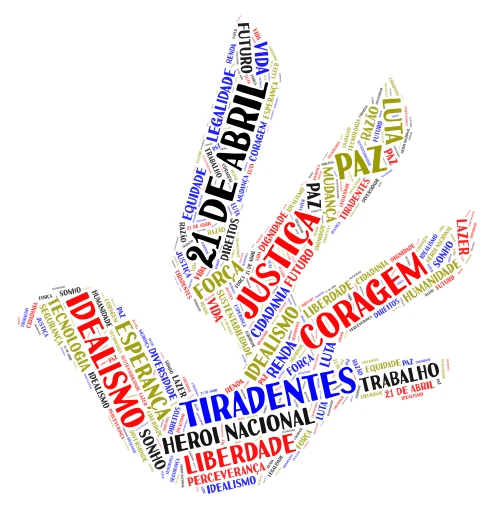 21 de Abril - Tiradentes word cloud art