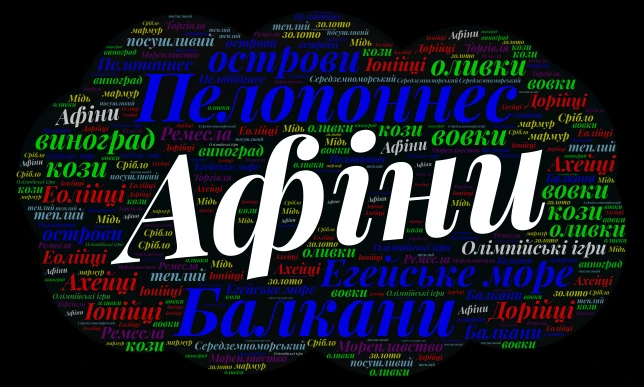 Greece word cloud art