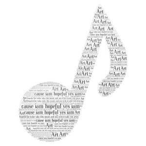 Guess the song type in the chat what the song is word cloud art