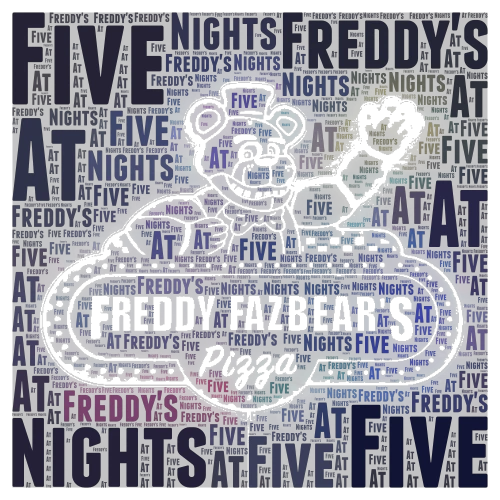 Five Nights at Freddy's word cloud art