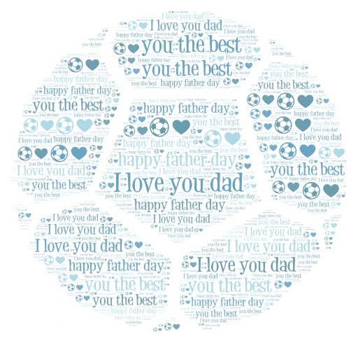father's day  word cloud art