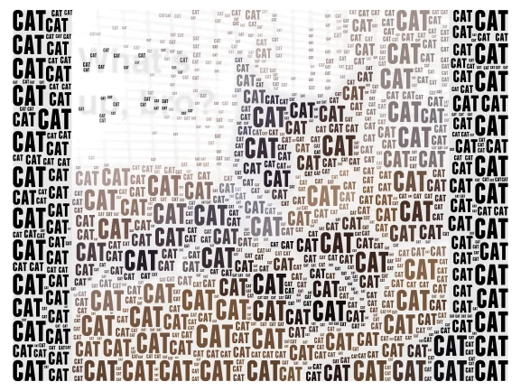 cat word cloud art