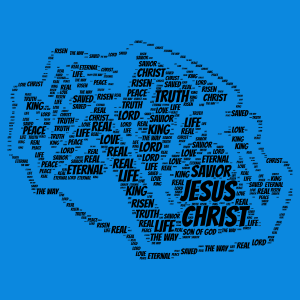 Jesus is Real word cloud art