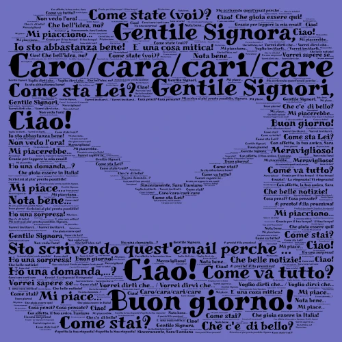 Email word cloud art