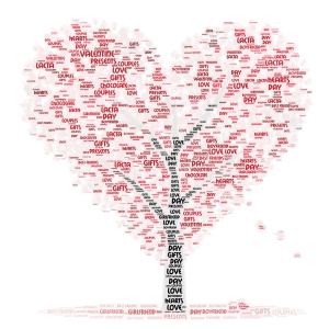 Happy Valentine's Day! word cloud art