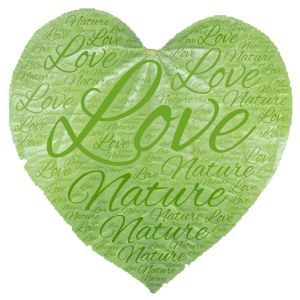 Nature loves you word cloud art