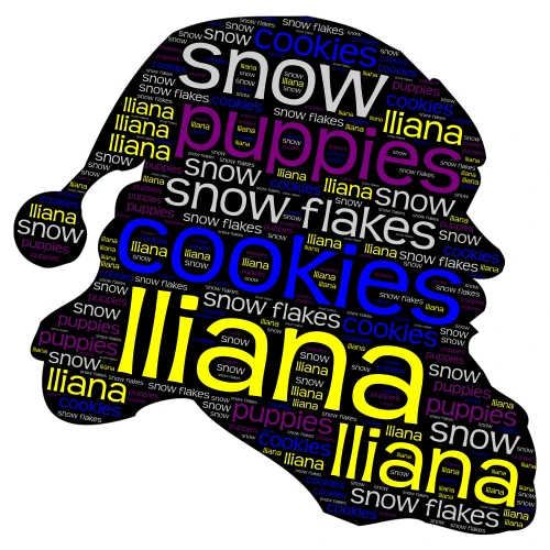 ILIANA (SANTA) word cloud art