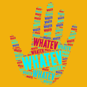 talk to the hand! word cloud art