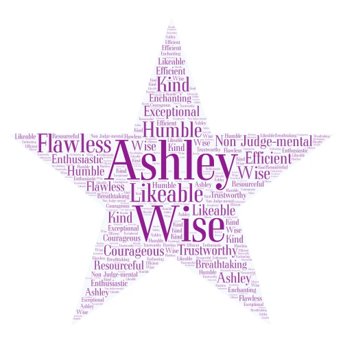 Ashley word cloud art