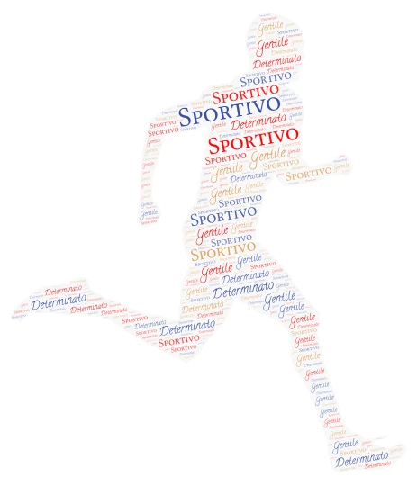 Runner word cloud art