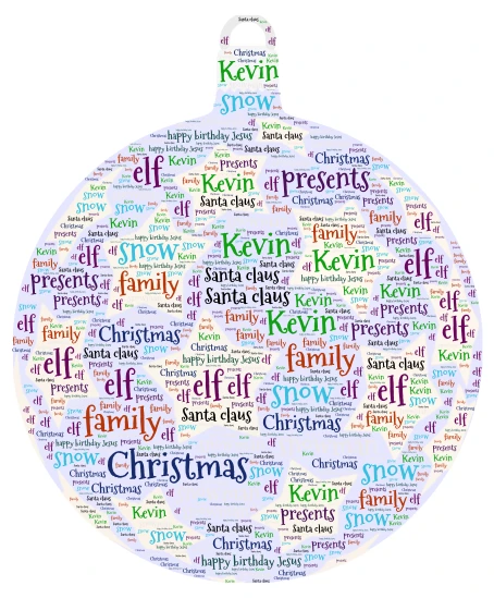 Christmas word cloud art
