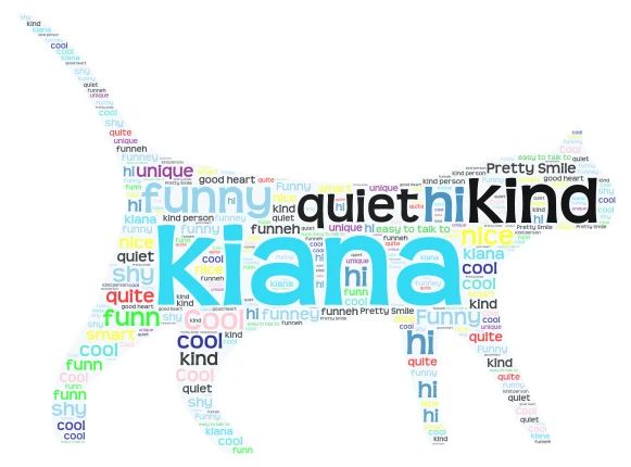 Kiana's  word art word cloud art