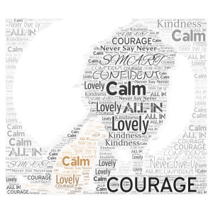Be courageous word cloud art