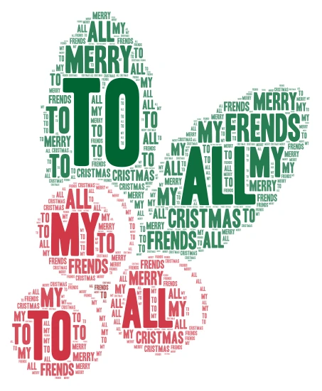 merry CRISTMAS word cloud art