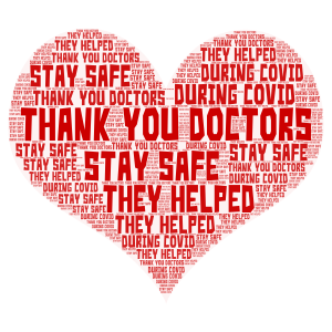 Thank you doctors for what u did during this time word cloud art