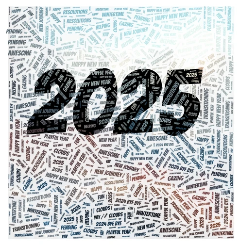 2025! word cloud art