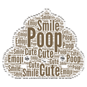 Poop word cloud art