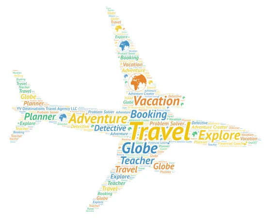 Travel Agent word cloud art