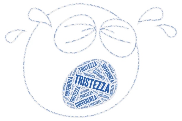 Tristezza word cloud art